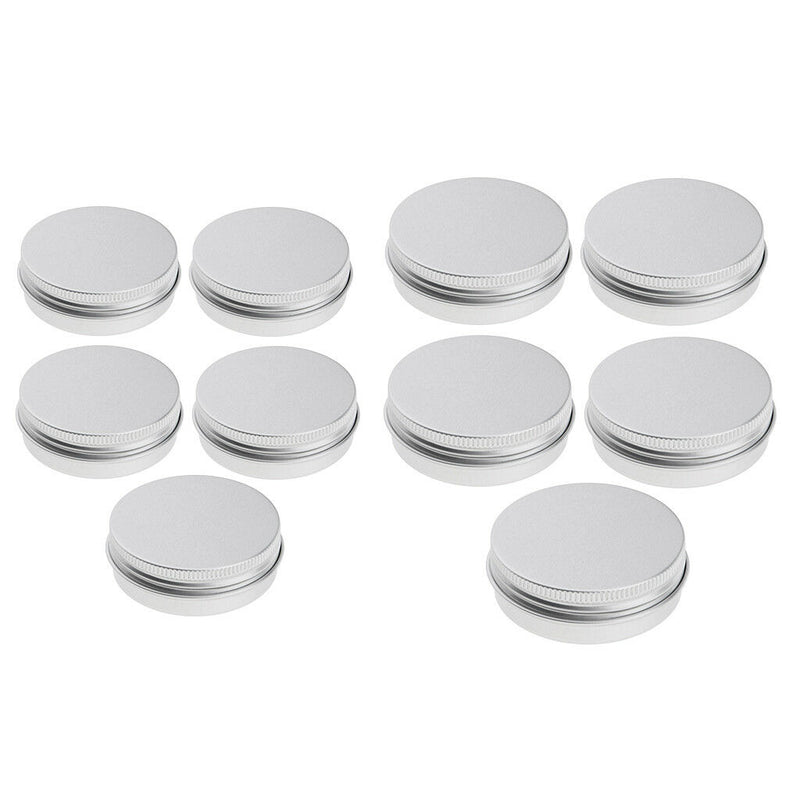 10x 40/100ml Round Aluminium Lip Balm Empty Pot Jar Tin Container Box Case