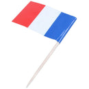 Lot of 50 Pcs Mini Wooden Toothpick with Flag for Decor of Party Fruit Past
