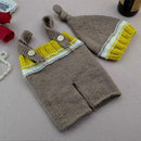 2pcs Fashion Newborn Baby Knit Cap Suspender Trousers Photo Photography Props