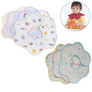 1Pc Baby bibs round neck 360 degree burp cloths infant saliva tow ME