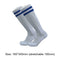Child Sport Football Soccer Over Knee Kid Long Sock (White + Blue Stripe) A#S