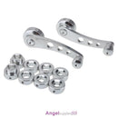2pcs Universal Aluminum Alloy Car Billet Window Handle Winder Crank Truck Pickup