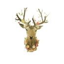deer head iron on patches heat transfer pyrography for diy clothing decorM&O