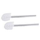 2 X Replacement Stainless Steel Bathroom Accessory Toilet Brush Head Holder I6D4