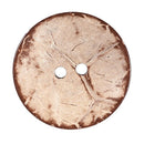 10 Pcs Coconut Shell Buttons Sewing Scrapbooking Brown Round 2 Holes 5cm Di I5C3