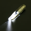 LED Light Stainless Steel Eyebrow Clamps Tweezers Hair Removal Make-up Tool A