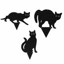 3pec Black Metal Scare Cats Pest Control Scarer Repeller Cat Deterrant Blac I2P2