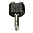6.35mm 1/4 inch Male Stereo To 2 Dual RCA Female Y Splitter Audio Adapter CoL3M4