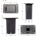Guitar Bass Parts Black Battery Holder Box Cover Container For Active Pickup