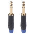 6.35 mm ABS Microphone Amplifier Connectors 6.35mm 3-Pole Stereo Audio Plugs