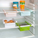 2pcs Slide Kitchen Fridge Freezer Space Saver Organizer Storage Rack(White)