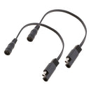 2 Pieces SAE to DC Coax Motorcycle Heat Clothing Adapter 18AWG Copper Wire