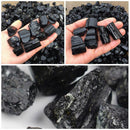 Natural Black Crystal Tourmaline Rough Stone Rock Mineral Specimen DIY Decor