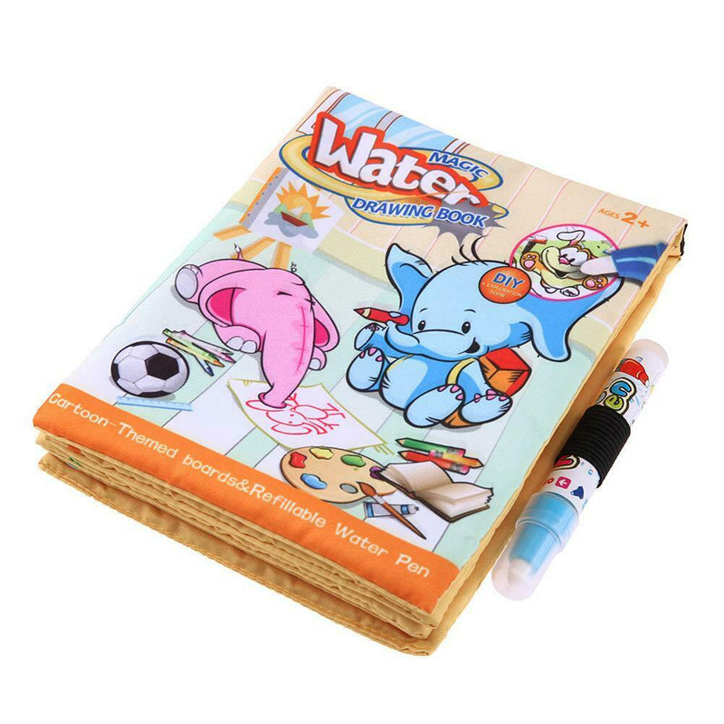 Cartoon Reusable Doodle Coloring Book Kid Painting Magic Water Drawing Book