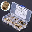150pcs M3 Brass Knurl Insert Nuts Threaded Assortment Set Kit w/ Plastic Box zg
