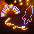 Colorful Rainbow neon sign Wall Lamps Children Baby Room Bedside Night Light new