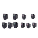 10 Pieces Car Boat 12V 20A Bar Rocker Toggle Switch with Red and Green Light