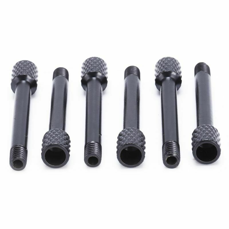 6 Pcs Brass Electric Guitar Tremolo Bridge Saddle Clamp Lock string Screw/S