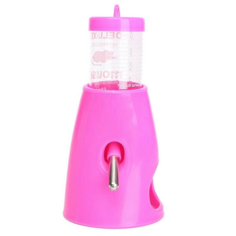Hamster Mice Water Bottle Nipple Holder Dispenser with base hut for rodent