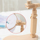 Adjustable Wood Cross-stitch Rack Embroidery Lap Stand Frame Hoop
