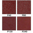 40 Pieces Hook and Loop Sandpaper Paper, 9x9x9xcm Sanding Paper 6 Holes e-S E4R4