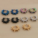 10 Pieces Stainless Steel Spike Hoop Earrings For Men Huggie Ear Piercings