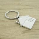 1pc House Home Keyring Alloy Pendant Keyfob Chrome Key Bag Chain Wedding Gift