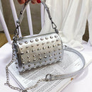 New Fashion Handbags Trend Line Multi-Rivet Ladies Shoulder Bag Wild Messen