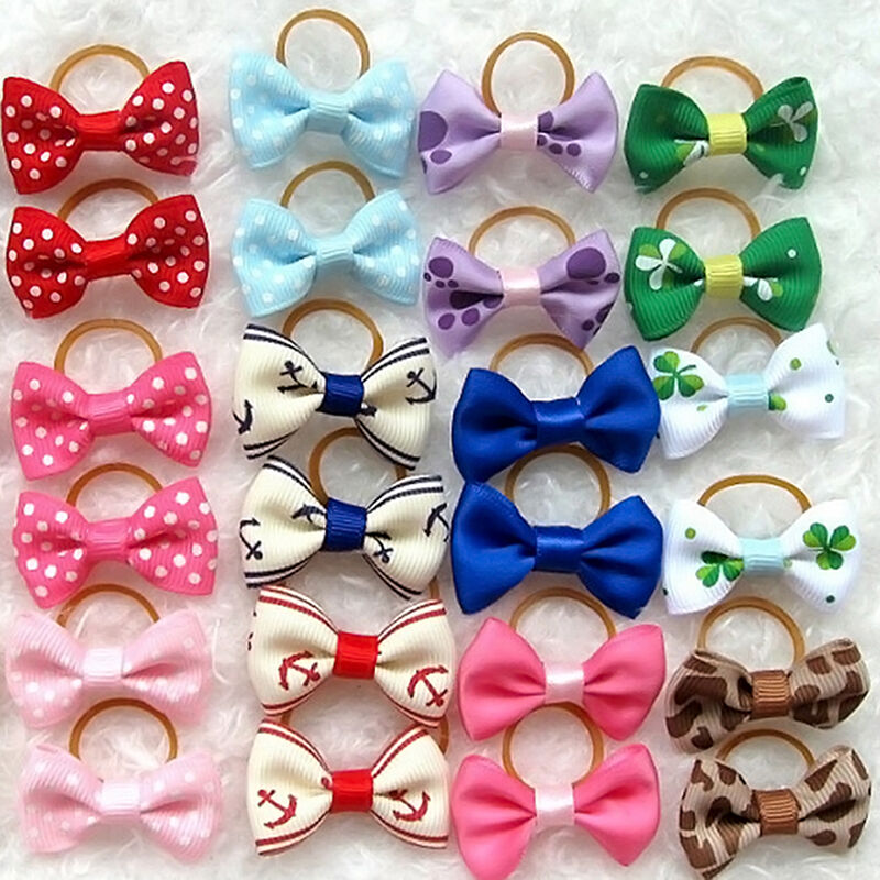 100pcs Handmade Designer Pet Dog Accessories Grooming Hair Bows For Puppy Kit
