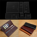 Acrylic Template for business long wallet Leather craft Pattern stenci Gw