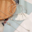 4pcs Women Boho Bracelet Tassels Pineapple Star Bangles Beach Charm Jewelry