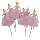 24pcs Mixed Dancing Princess Girls Cake Toppers Cupcake Picks Party Decora