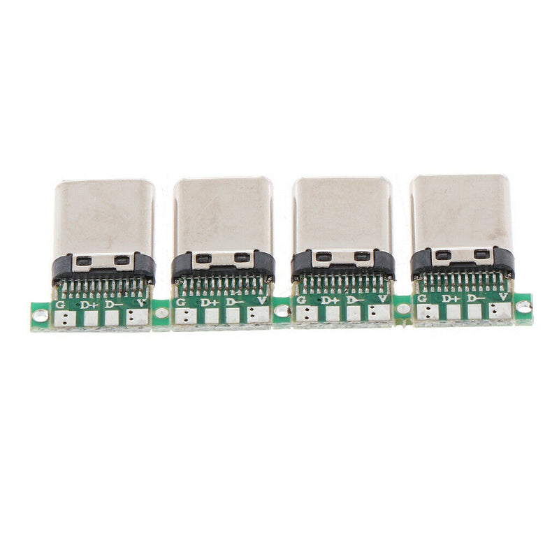 10PC USB-3.1 Welding Male Jack Plug PCB Connector Board Plugs Data Line Terminal