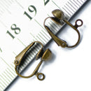 12pcs Bronze Convertable Half Ball Clip on Earring Findings jewelry Making