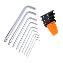 9PCS Durable Reinforced Toughen Metric Ball Ended Hex Allen Key Wrench Set