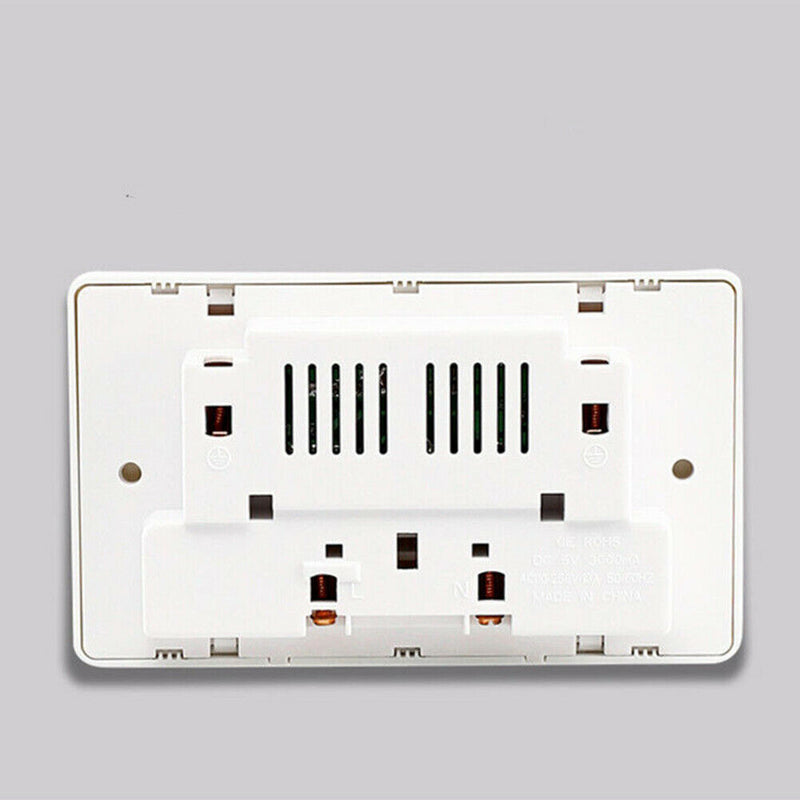 Durable With 3 USB Charger Outlet Smart Wall UK Plug Portable Electronic Socket
