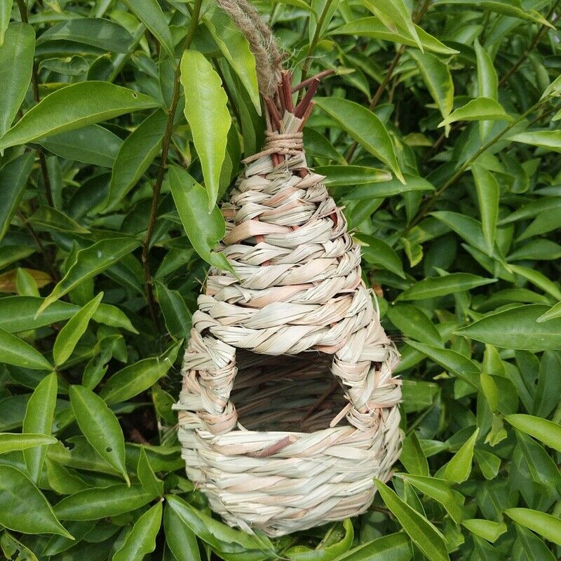 Natural grass of woven hanging Birdhouse nest birds house of straw bird hou