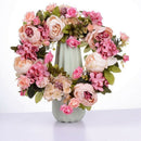 Artificial Flower Wreath Peony Wreath - 16inch Door Wreath Spring Wreath Ro