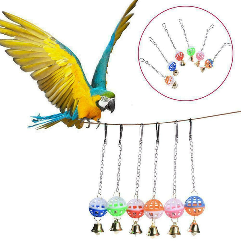 1x Rings Bells Parrot Bells Ringing Bird Toys Parrot Pet Supply Perches Sta G2E8