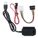 USB 2.0 to SATA IDE Hard Drive Cable For HD HDD Adapter 18Mar27 W F6G7 Powe N6E3