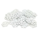 200pcs Wooden Snowflake Embellishments Pieces Home Party Decors Crafts Gifts