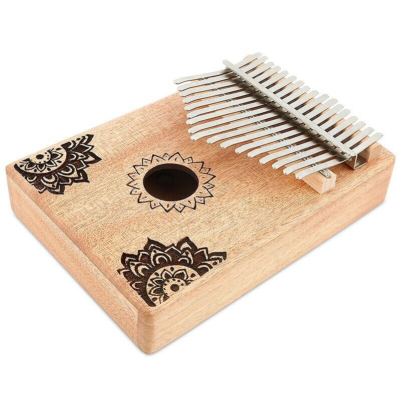 17 Key Kalimba African Solid Wood Thumb Finger Piano Sanza Mbira Calimba PlaF3D9