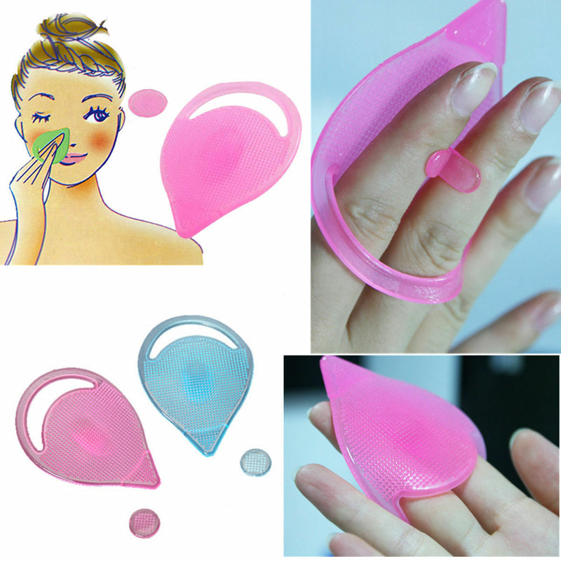 Facial Skin Care Cleansing Silicone Gel Soft Pad Face Blackhead Remover Brush TO