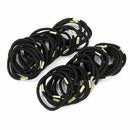 5X(50pcs Elastic Rubber Hair Band Headband Black 4mm  L4O8)