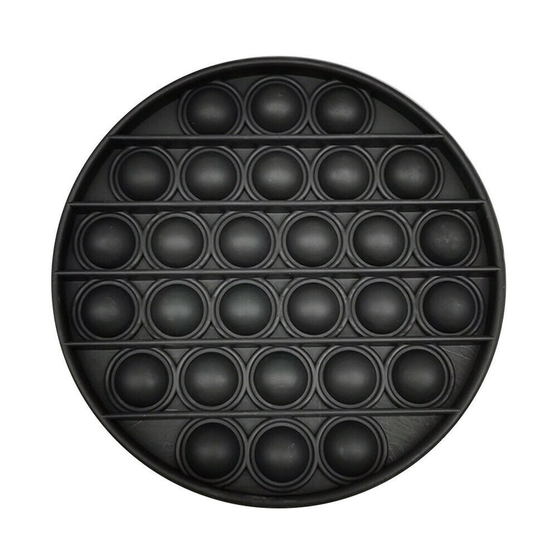 Push Bubble Fidget Sensory Toys Relief Stress Soft Squeeze Toys (Black)