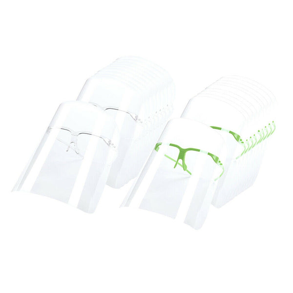 20Pcs Full Face Shield Protection Washable Clear Goggles Visor Hat Windproof