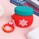 Santa Claus Gloves Silicone Case Earbuds Scratch-resistant Container for AirPods