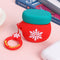 Santa Claus Gloves Silicone Case Earbuds Scratch-resistant Container for AirPods