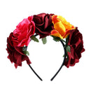 Clothing Corolla Fabric Simulation Mixed Color Rose Flower Halloween Christ
