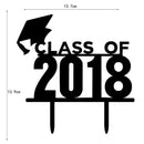 DIY Class of 2018 Black Cake Topper Graduation Party Cake Decoration Cake T